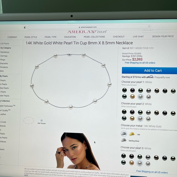 Pearl & 18k gold necklace - Picture 5 of 5